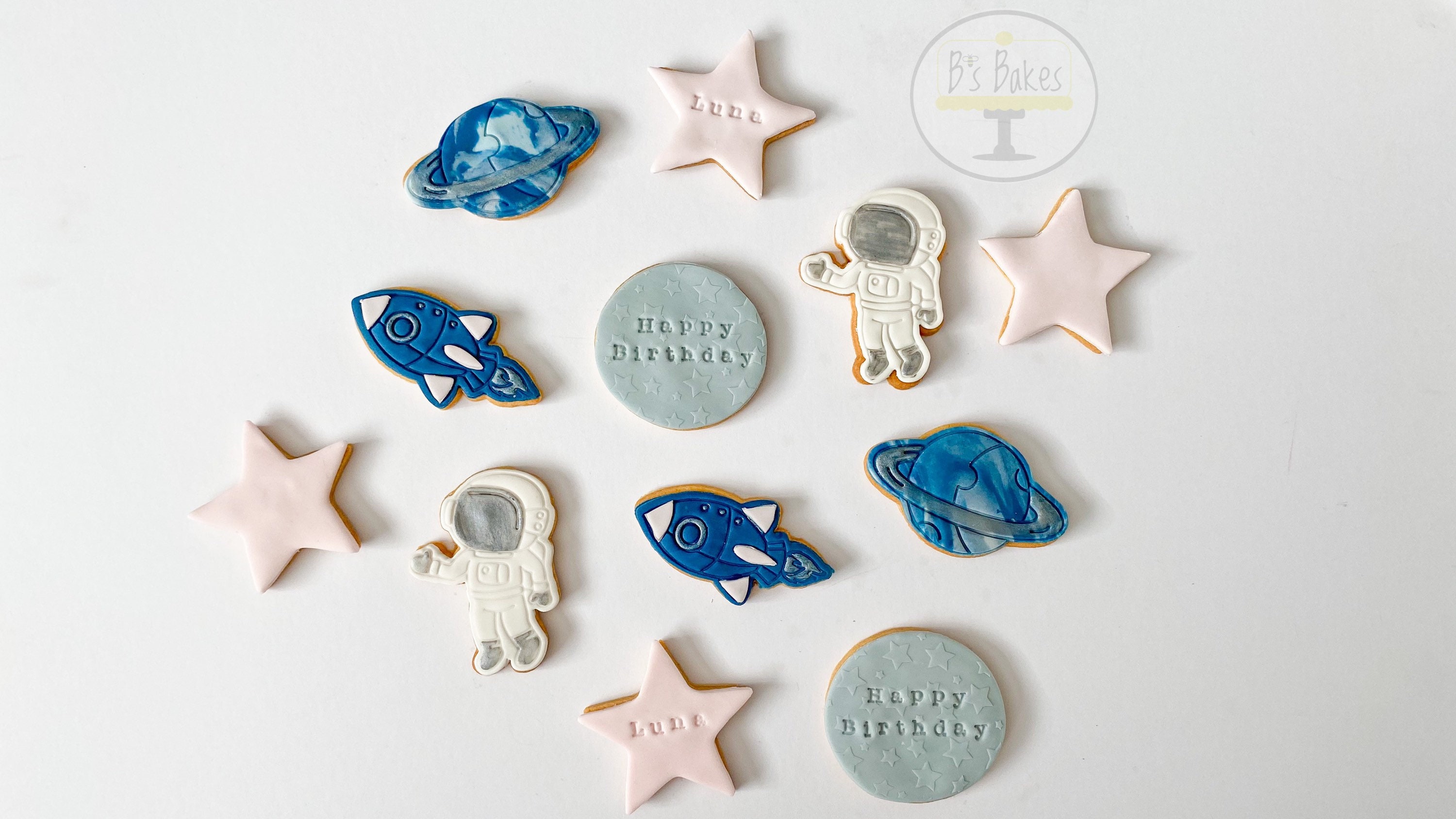 Space biscuits birthday biscuits cookies astronaut Etsy
