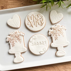 Wedding gift, Wedding biscuits, wedding cookies, edible wedding gift, postal wedding gift, vegan wedding gift image 1