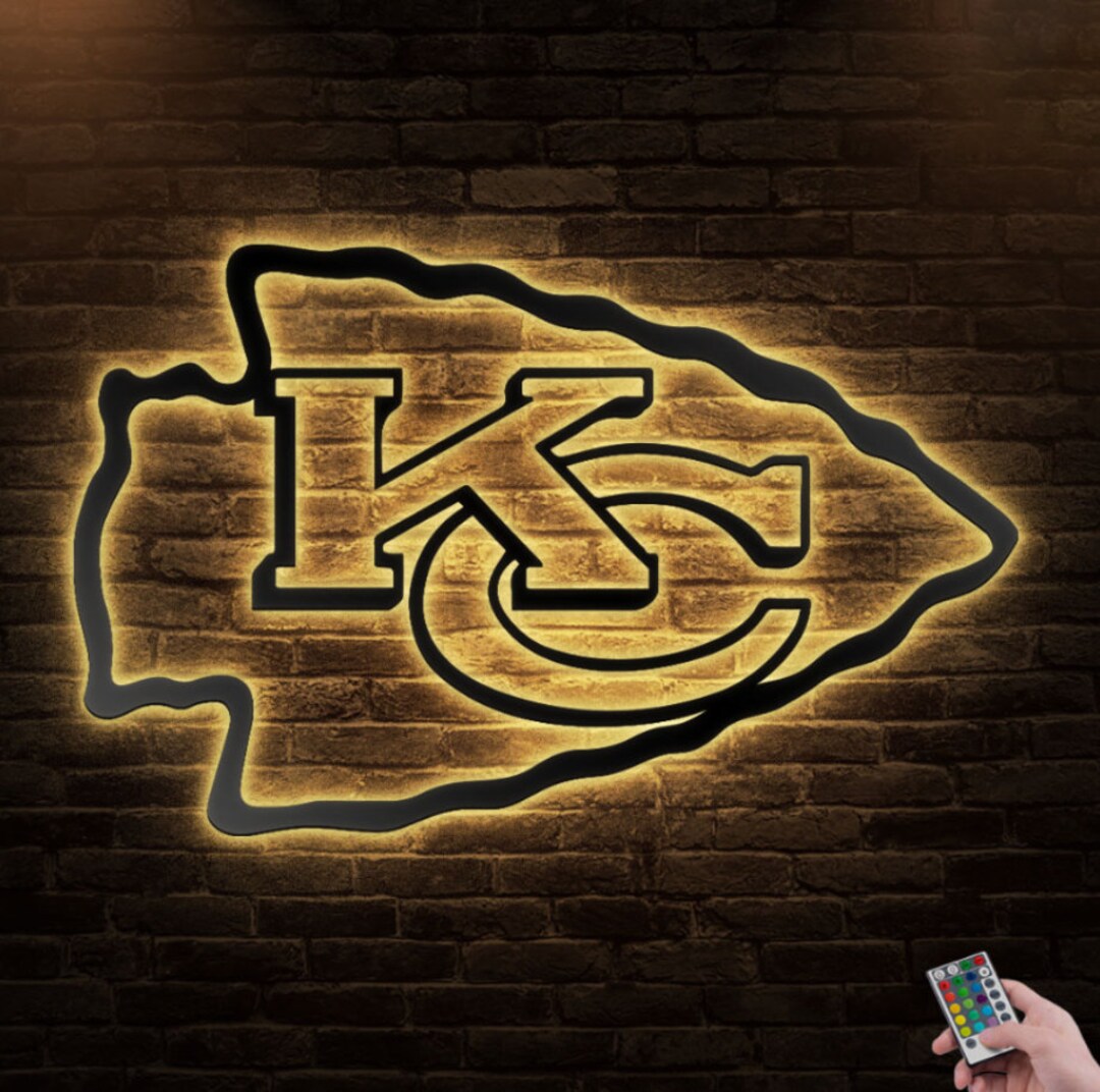 Kansas City Chiefs Metal Sign Wall Art With Led RGB Lights/ Etsy