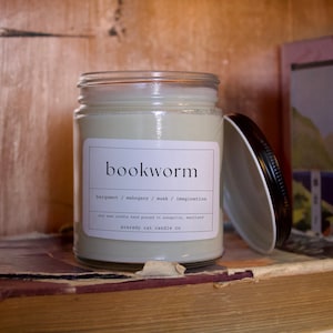 Bookworm | Soy Wax Candle |  Book Themed Candle