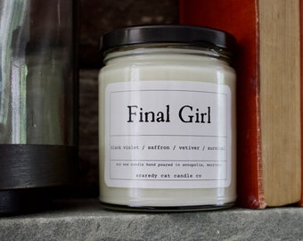 Final Girl |  Soy Wax Candle | Horror Candle  | Thriller Candle |  Book Candle