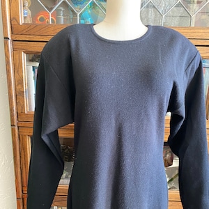 Kathryn Conover New York Black 1980&#39;s Shoulder Padded Dress