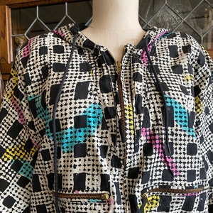 Classic 1980&#39;s Cropped Reversible Hooded Jacket