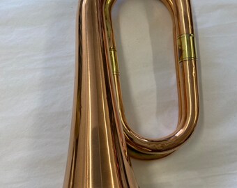 Civil War Era Solid Copper Bugle US Military Cavalry Horn Handmade