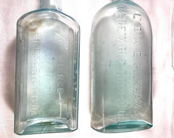 1940's Medicine Bottle Dr. Pierce's Favorite Prescription/ Lydia F Pinkham's Vegetable Compound