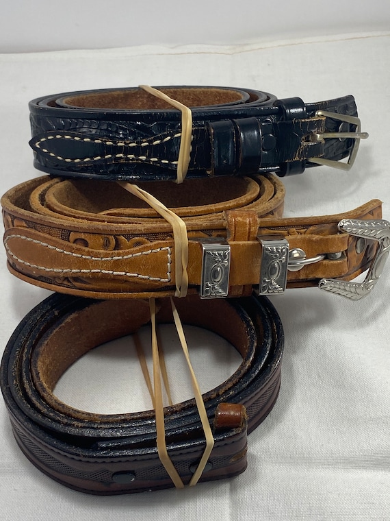 80s leather belts Gem