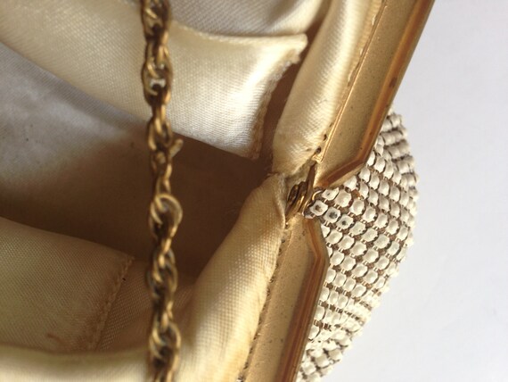 Whiting And Davis Cream Mesh Purse - image 6