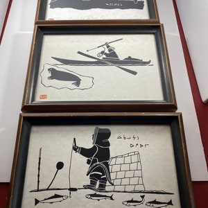 Henry Napartuk Signed Eskimo Prints Set of 3
