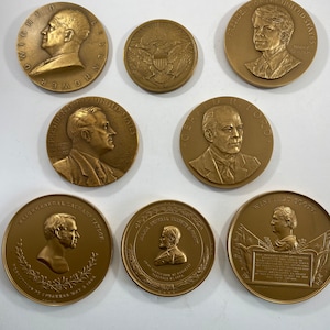Bronze Antrittsmedaillen Ford Eisenhower Carter Roosevelt-Zachary Taylor Winfield Scott