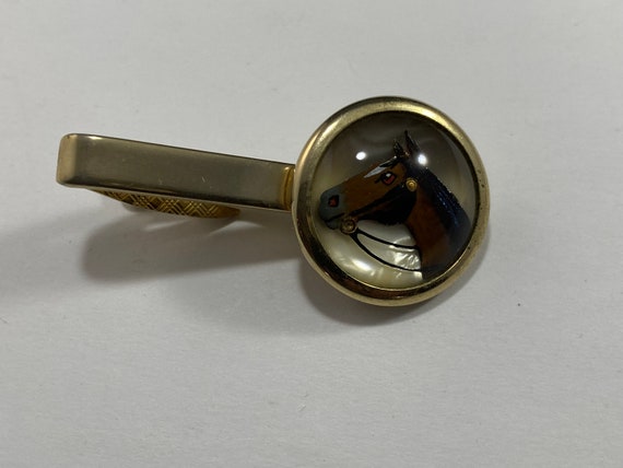 Vintage Horse Tie Clip or Fishhook Cufflinks, Rev… - image 4