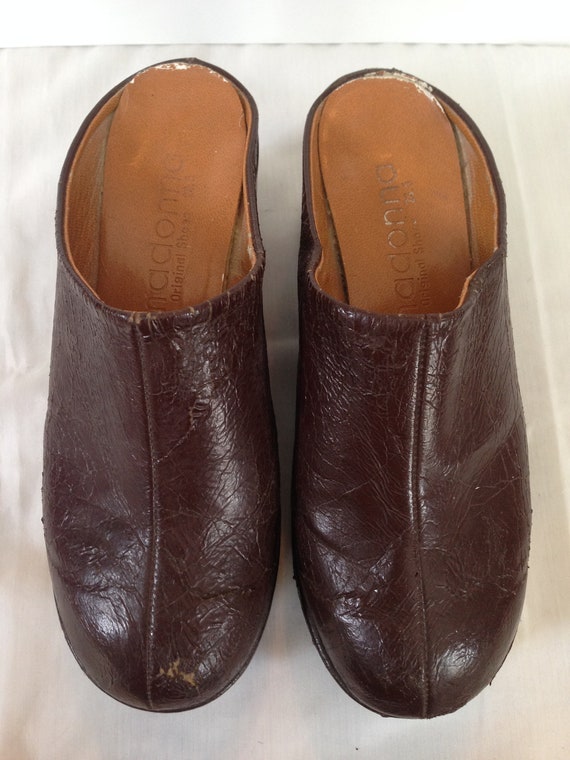 1970 Brown Platform Clog Shoes