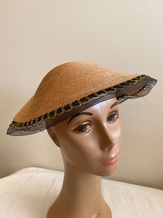 Collapsible Woven 1940's Ladies Hat