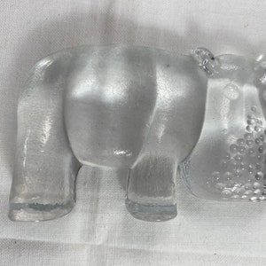 Kosta Boda Zoo Hippo Glass Figure Sculpture Bertil Vallien Sweden
