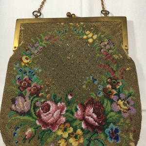 Borsa Micro Perline Floreali Vintage