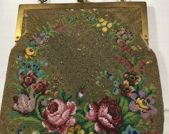 Bolso Vintage Floral micro abalorios