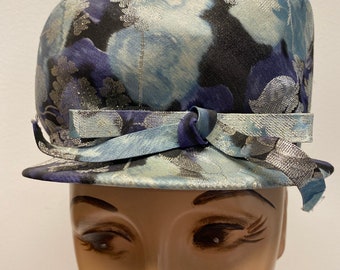 Mod Mr. Charles Blue Brocade Hat With Bow