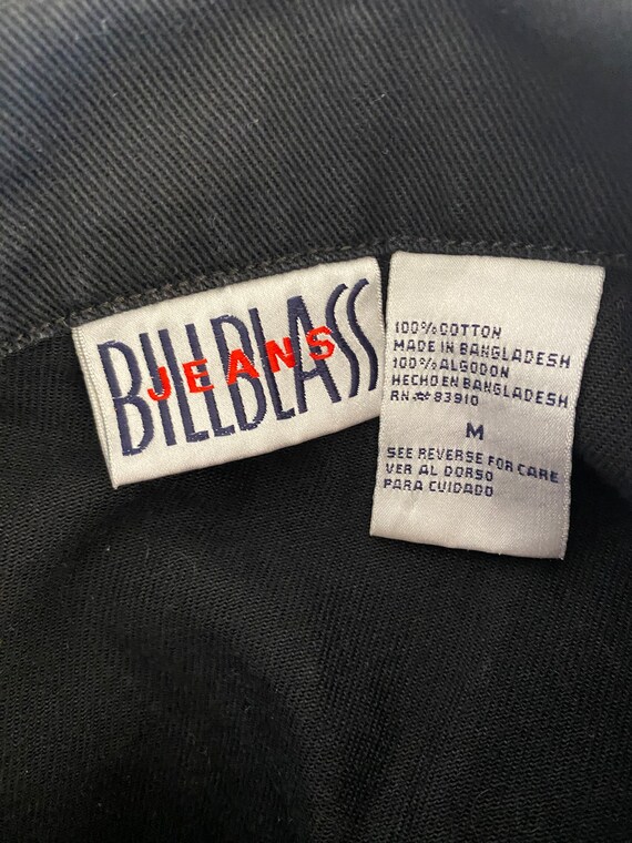 Bill Blass Vintage Black Denim Zippered Painted J… - image 9