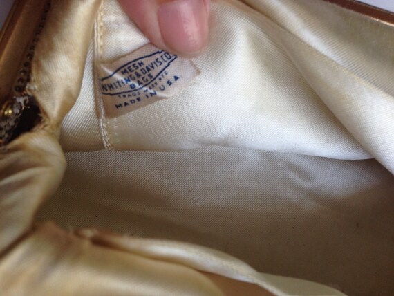 Whiting And Davis Cream Mesh Purse - image 4