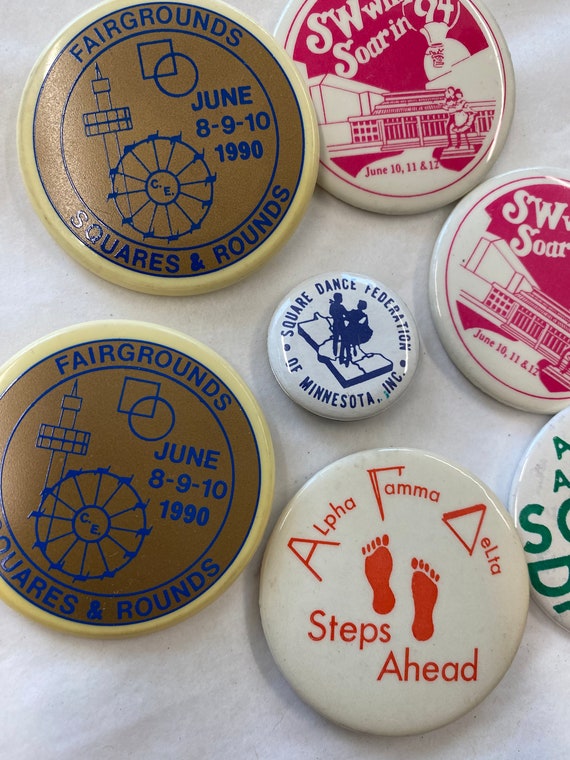 8 Square Dancing Pinback Buttons - image 3