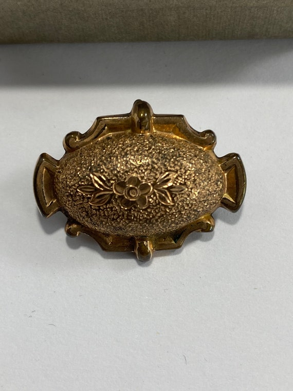 Victorian Gold Filled Forget Me Not Brooch Or Pend