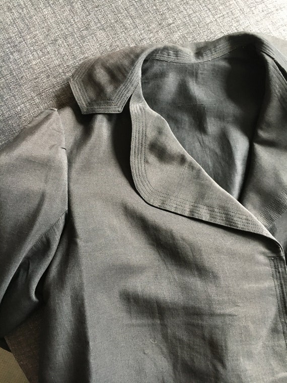 Black Linen Swing Jacket - image 7