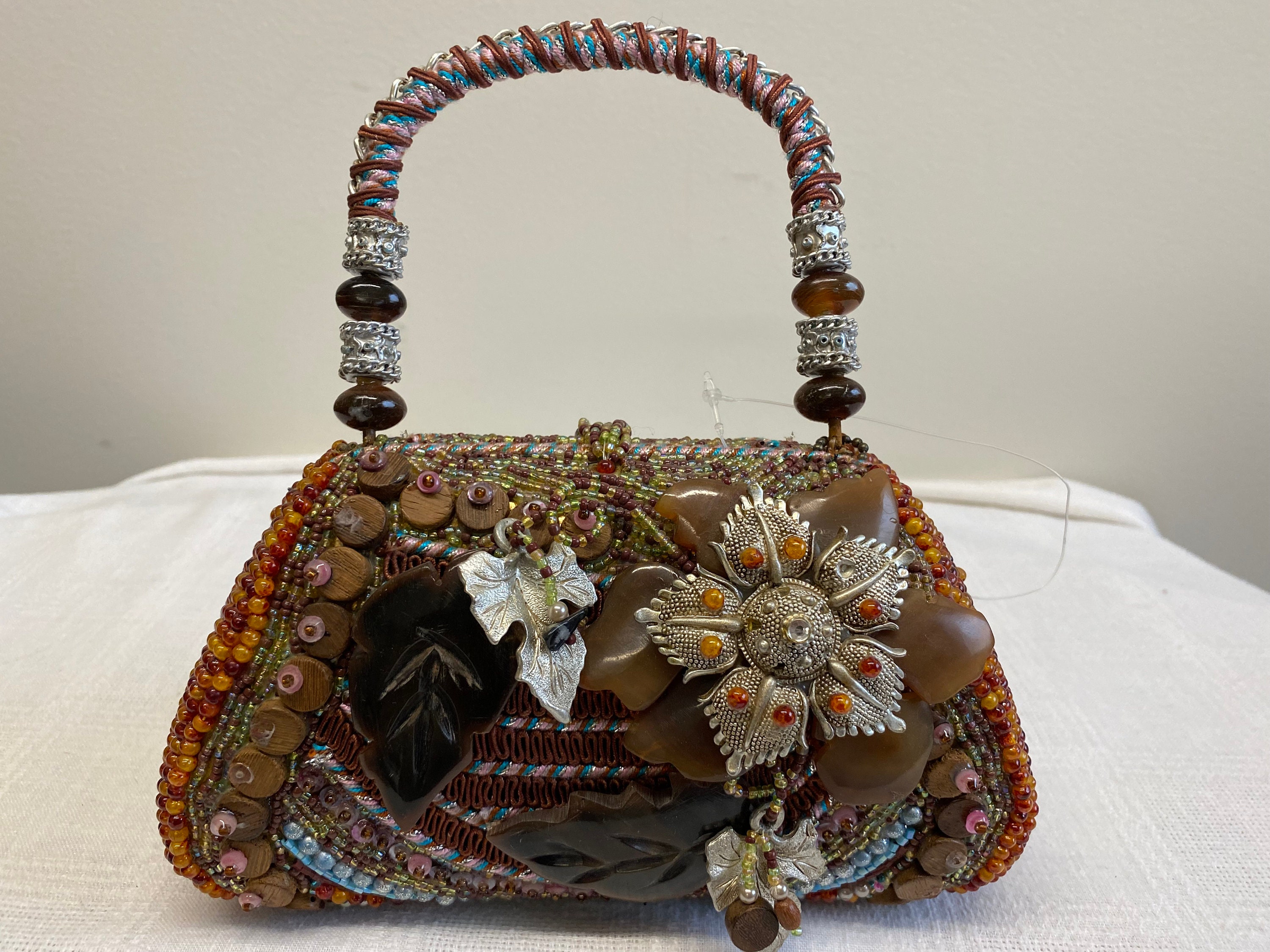 希少　MARY FRANCES メリーフランシス がま口 ハンドバッグ　ビーズ Mary Francis Beaded Handbag: the Escape Top Handle Purse - Etsy Canada