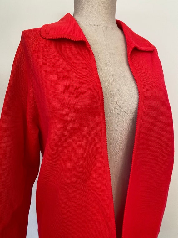 Bright Red Knit Jacket