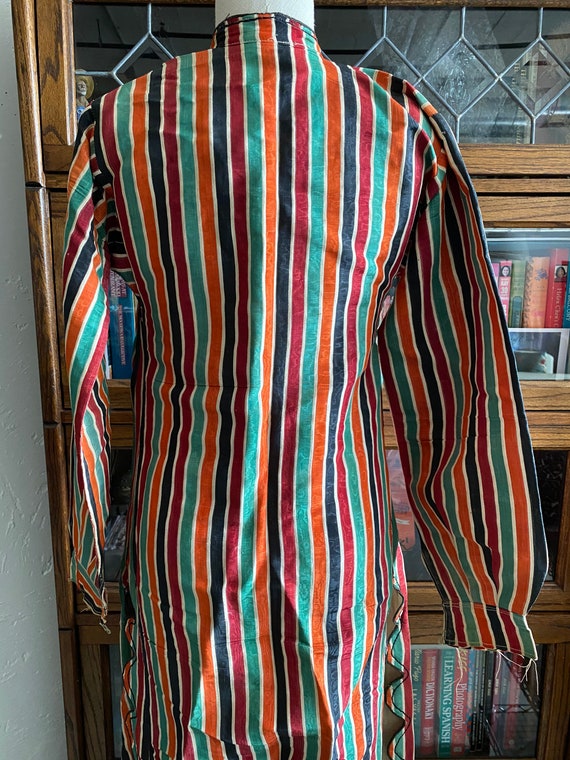 Hand Stitched Antique Striped Theater Costume Rob… - image 7