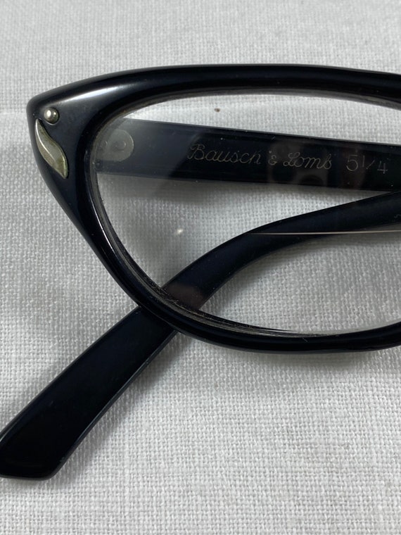 Bausch And Lomb Black Cat Eye Vintage Eyeglasses - image 3