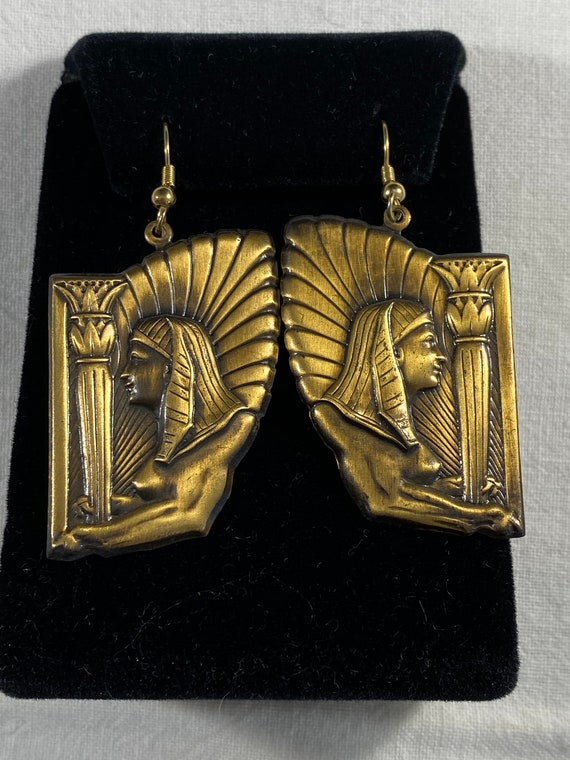 Egyptian Sphynx Earrings - image 1