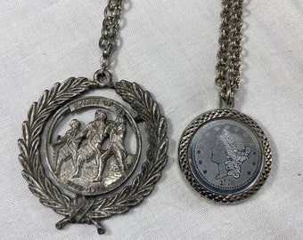 Bicentennial 1776-1976 Patriotic Necklaces 1976 Birthday Birthyear