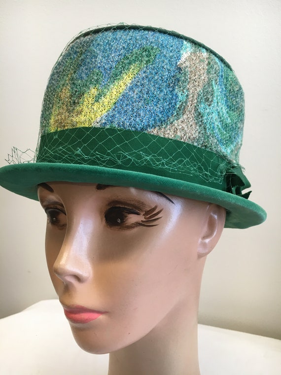 Green Bucket Hat With Netting - image 1