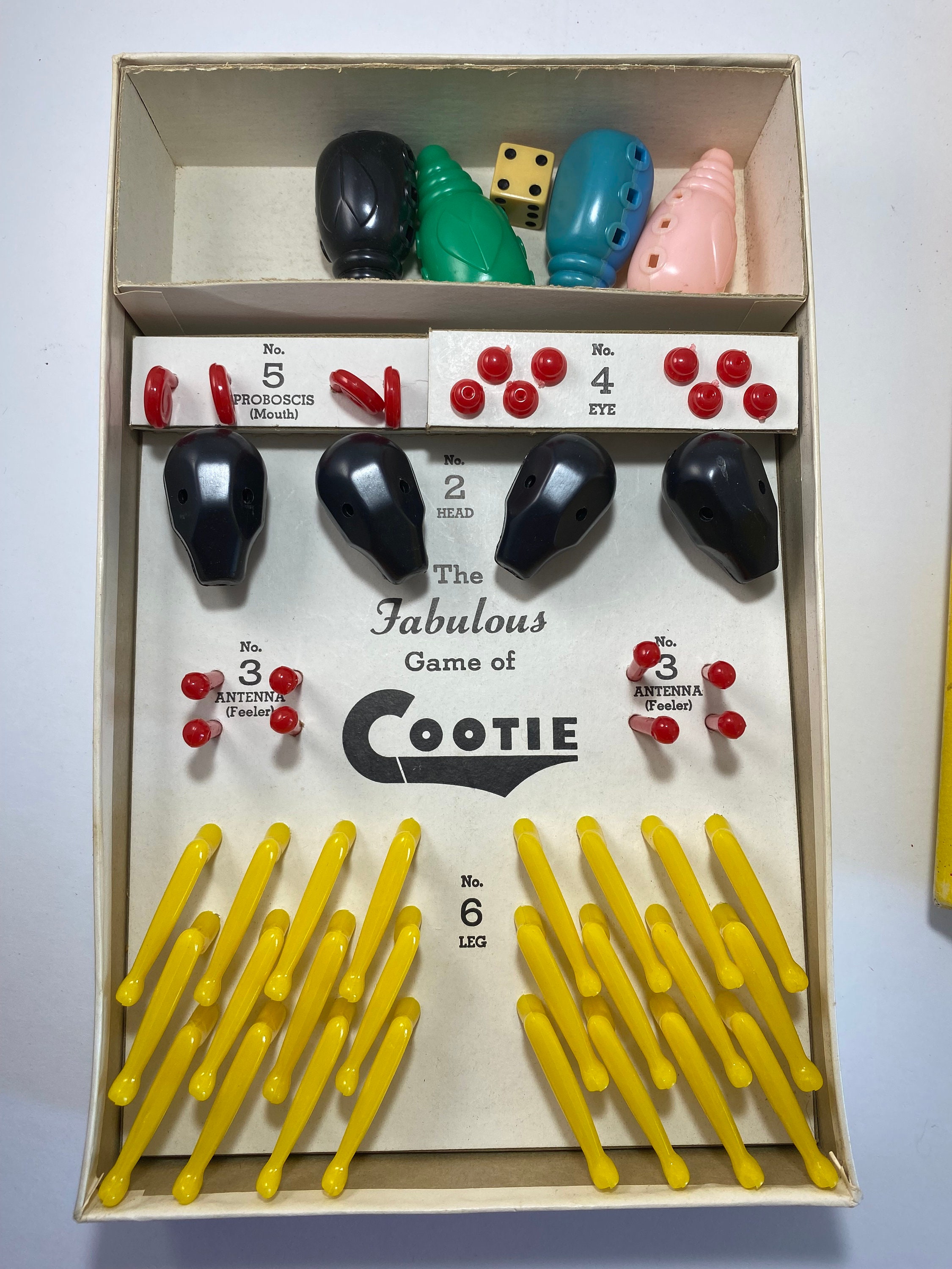 Cootie Build A Cootie by Schaper Complete 1949 - Etsy
