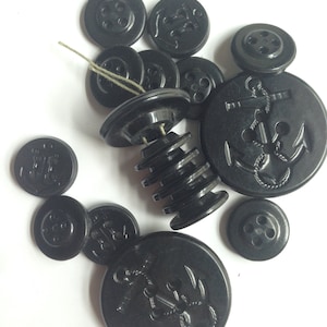 18 Vintage Navy Military Buttons
