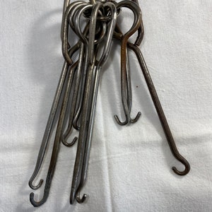 Antike Schuhstiefel Knopfhaken Sammlung von 9