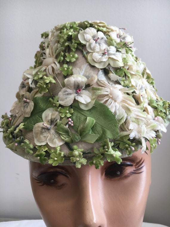 Women's Spring Flower Coolie Hat