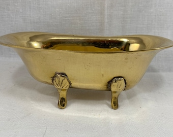 Brass Clawfoot Bathtub Soap Dish Trinket Dish Bathroom Dish