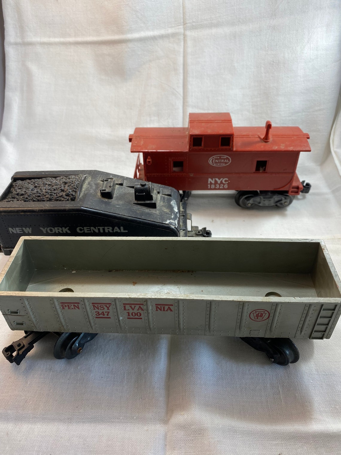 3 Marx Plastic Model Railroad Trains Etsy