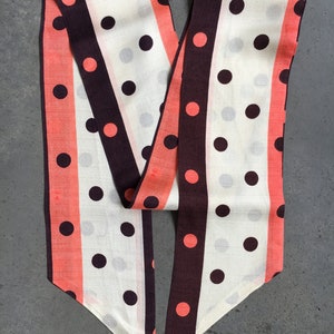 1970&#39;s Polka Dot Head Scarf Tie
