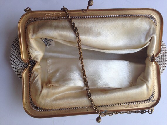 Whiting And Davis Cream Mesh Purse - image 7