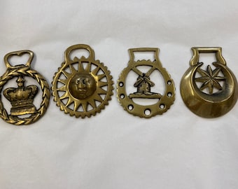 Swedish Brass Bell Pulls Horse  Medallions choice of 4