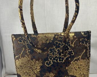 Bolsos Lennox Bolso Brown Negro Y Brocado Dorado