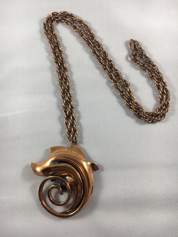 Copper Dolphin Necklace - image 4