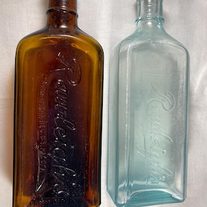 1940's Medicine Bottle Rawleigh"s Amber Medicine Bottle