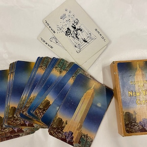 Art Deco Souvenir Of New York Empire State Building Playing Cards