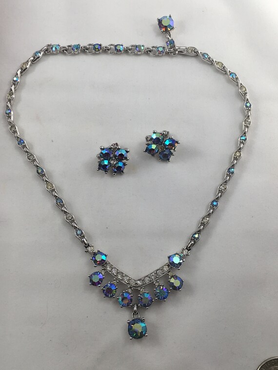 Bogoff Aurora Borealis Necklace And Earrings - image 6