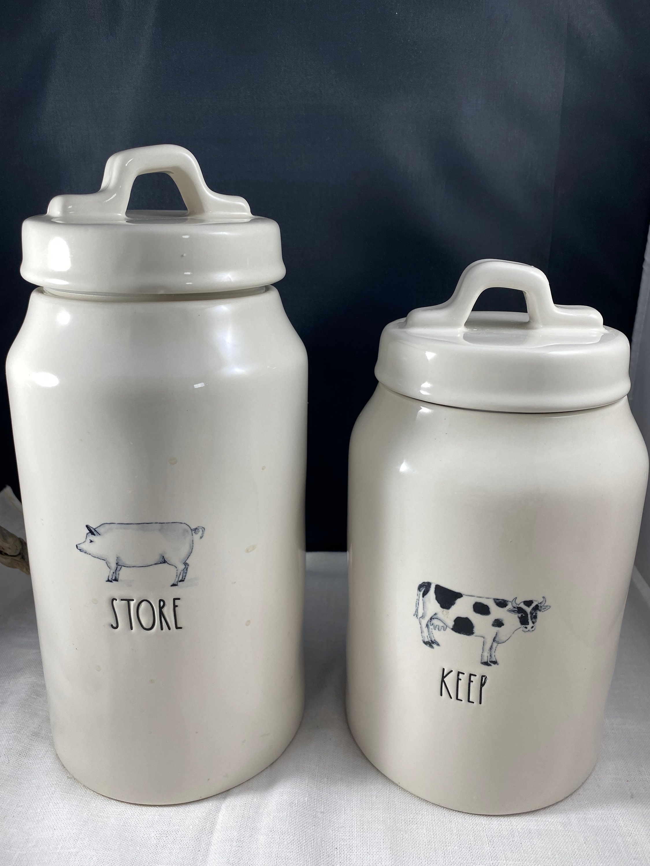 Rae Dunn farmline cow canister