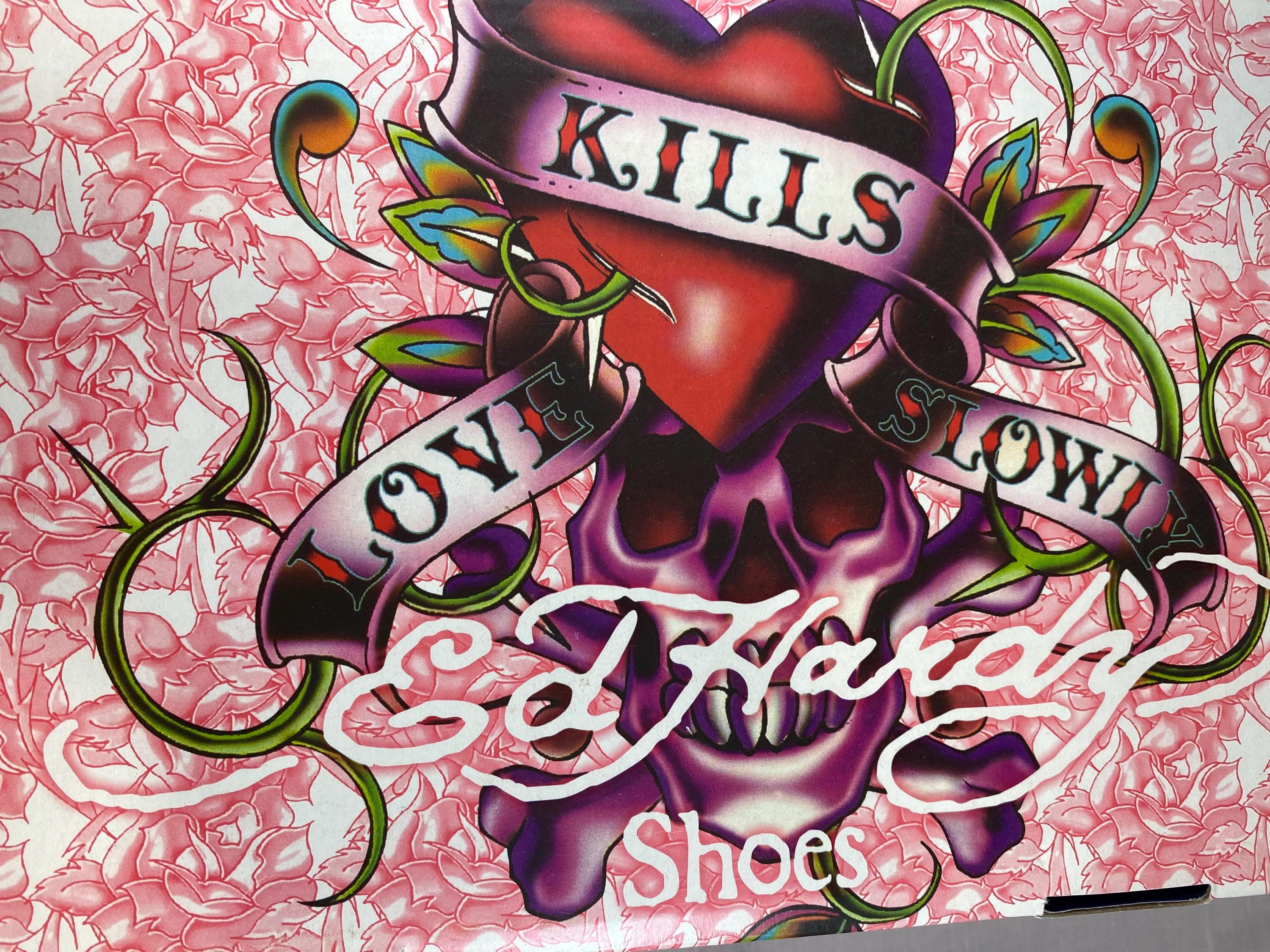 Ed Hardy Christian Audigier Kill Love Now Tiger Tennis Shoes Size