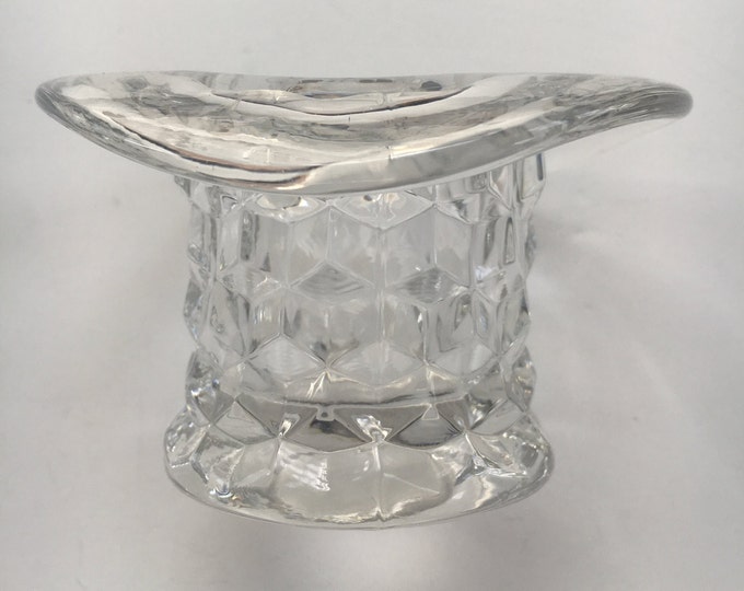 Fostoria Clear Glass Top Hat Toothpick Holder Etsy
