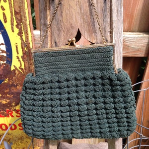 Green Crocheted Corde Handbag image 2